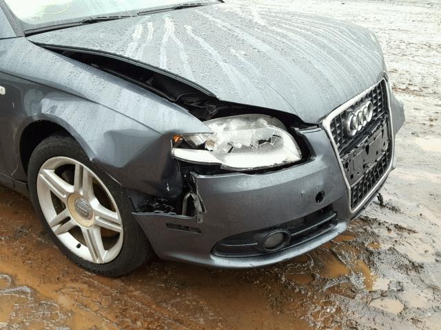 WAUDF78EX8A068169 - 2008 AUDI A4 2.0T QU GRAY photo 9