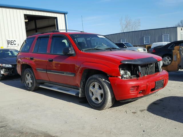 1GNDT13S122263446 - 2002 CHEVROLET TRAILBLAZE RED photo 1