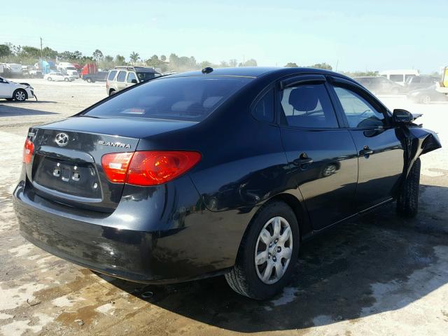 KMHDU46D59U636728 - 2009 HYUNDAI ELANTRA GL BLACK photo 4