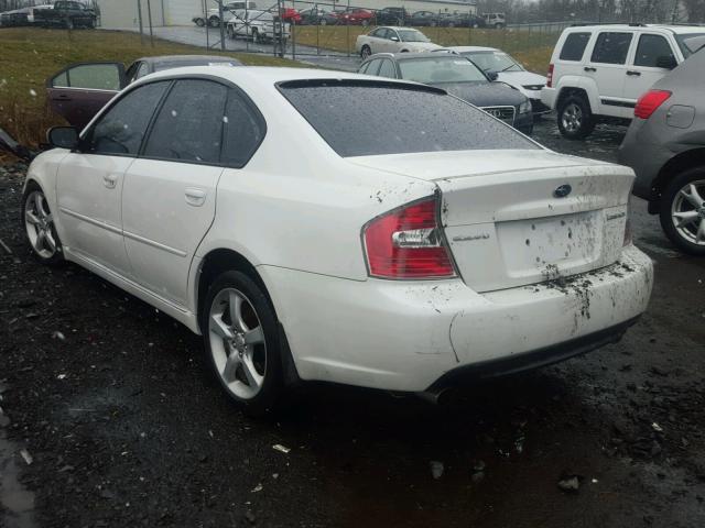 4S3BL626867207949 - 2006 SUBARU LEGACY 2.5 WHITE photo 3