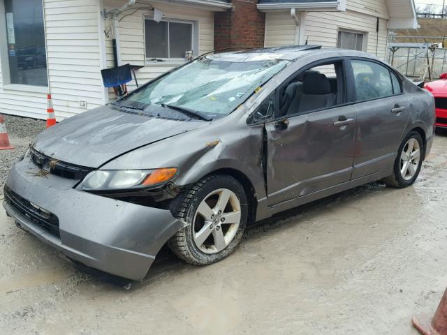 1HGFA16866L041042 - 2006 HONDA CIVIC EX GRAY photo 2