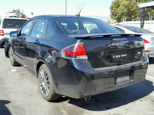 1FAHP3GN7BW167012 - 2011 FORD FOCUS SES BLACK photo 3