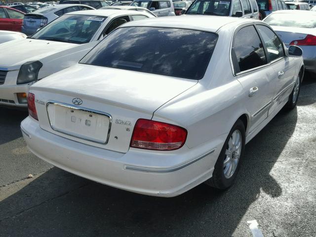 KMHWF35H24A017483 - 2004 HYUNDAI SONATA GLS WHITE photo 4