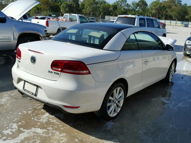 WVWBW8AH1DV000317 - 2013 VOLKSWAGEN EOS KOMFOR WHITE photo 4