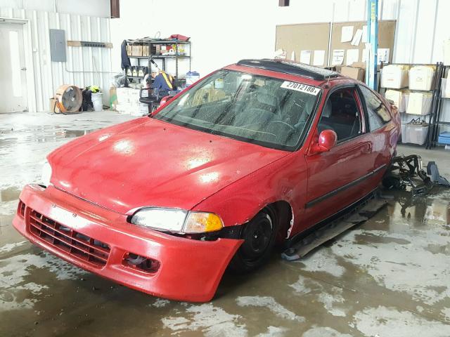 1HGEJ112XRL003655 - 1994 HONDA CIVIC EX წითელი ფოტო 2