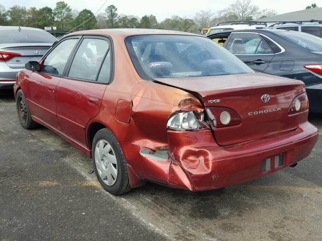 1NXBR12E21Z453975 - 2001 TOYOTA COROLLA CE RED photo 3