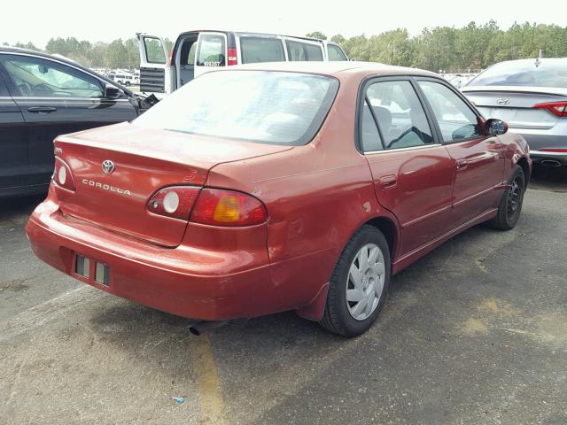 1NXBR12E21Z453975 - 2001 TOYOTA COROLLA CE RED photo 4