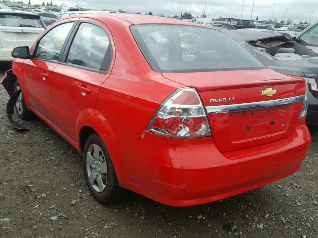 KL1TD5DE4BB126106 - 2011 CHEVROLET AVEO LS RED photo 3