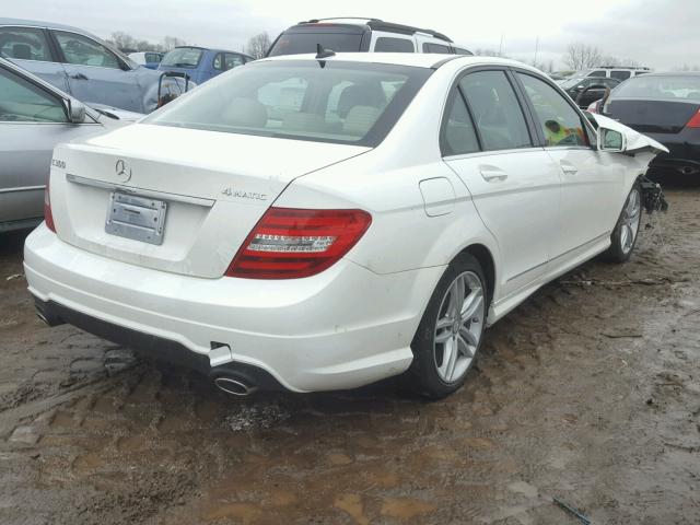 WDDGF8AB7EA896705 - 2014 MERCEDES-BENZ C 300 4MAT WHITE photo 4