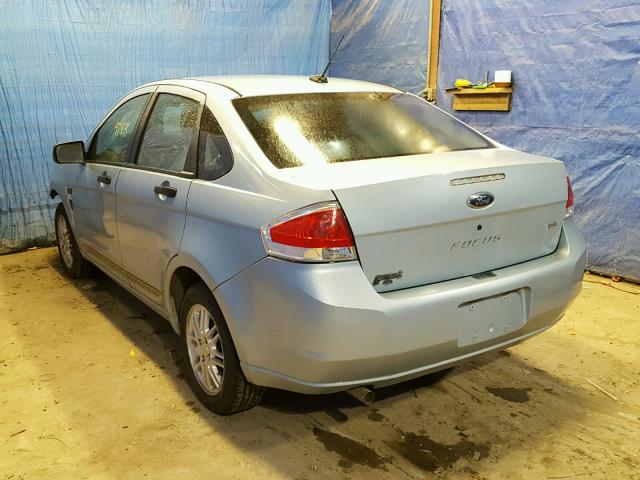 1FAHP35N58W128592 - 2008 FORD FOCUS SE BLUE photo 3