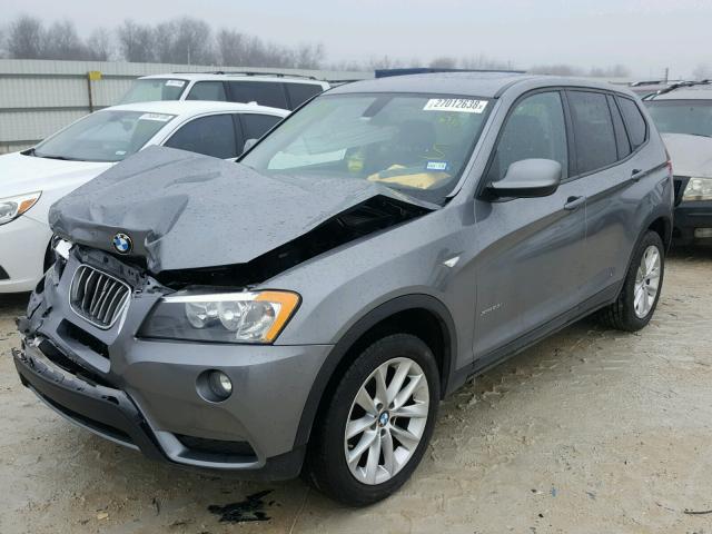 5UXWX9C53D0A25189 - 2013 BMW X3 XDRIVE2 GRAY photo 2