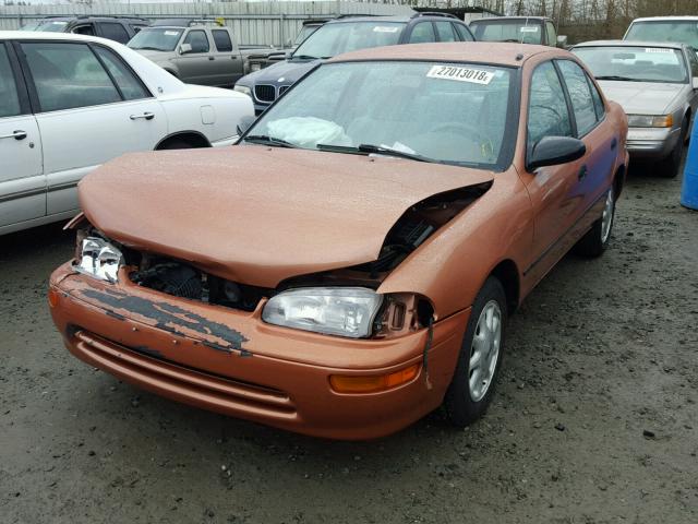 1Y1SK5265VZ429327 - 1997 GEO PRIZM BASE ORANGE photo 2