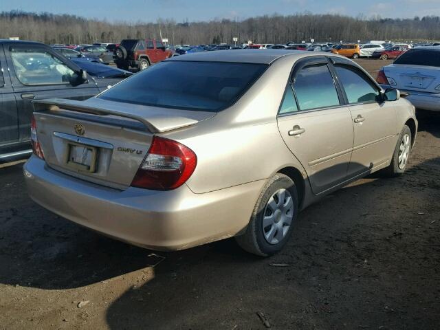 4T1BE32K52U554863 - 2002 TOYOTA CAMRY LE TAN photo 4