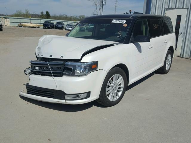 2FMGK5C8XEBD14960 - 2014 FORD FLEX SEL WHITE photo 2