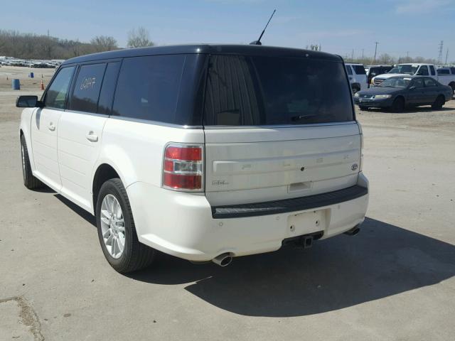 2FMGK5C8XEBD14960 - 2014 FORD FLEX SEL WHITE photo 3