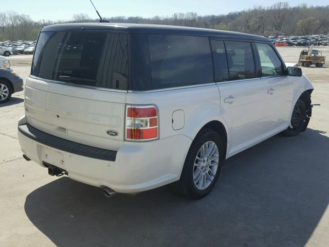 2FMGK5C8XEBD14960 - 2014 FORD FLEX SEL WHITE photo 4