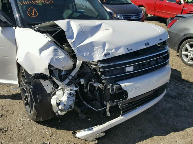 2FMGK5C8XEBD14960 - 2014 FORD FLEX SEL WHITE photo 9