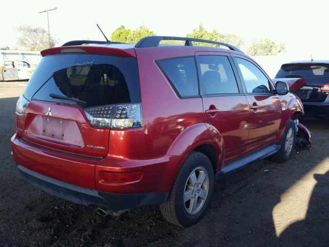 JA4AS2AW9AZ019148 - 2010 MITSUBISHI OUTLANDER RED photo 4