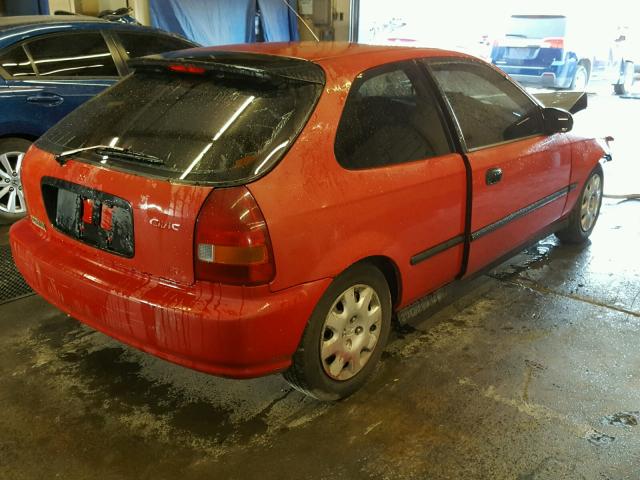 2HGEJ6340WH105874 - 1998 HONDA CIVIC DX RED photo 4