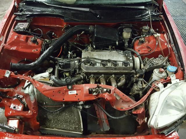 2HGEJ6340WH105874 - 1998 HONDA CIVIC DX RED photo 7