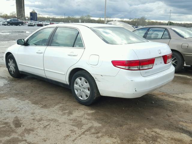 1HGCM56353A126242 - 2003 HONDA ACCORD LX WHITE photo 3