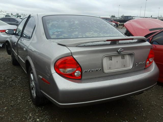 JN1CA31A0YT215362 - 2000 NISSAN MAXIMA GLE GRAY photo 3