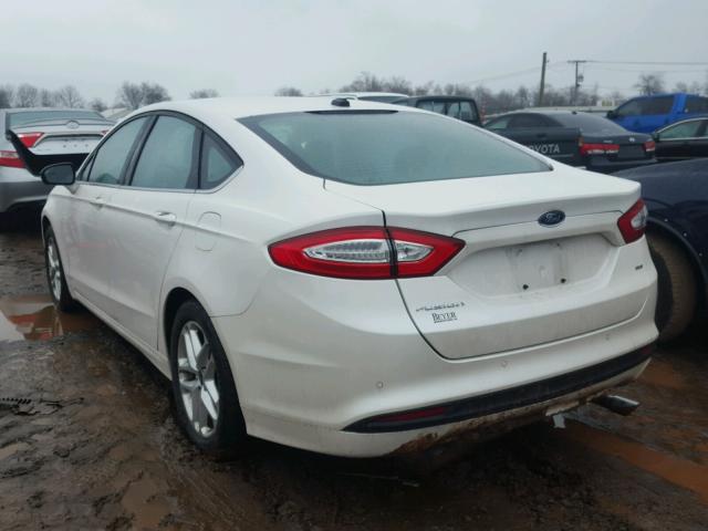 3FA6P0H70DR211122 - 2013 FORD FUSION SE WHITE photo 3