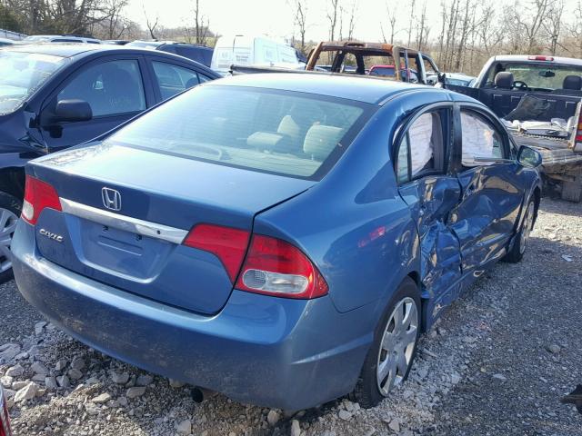 2HGFA1F57AH563755 - 2010 HONDA CIVIC LX BLUE photo 4