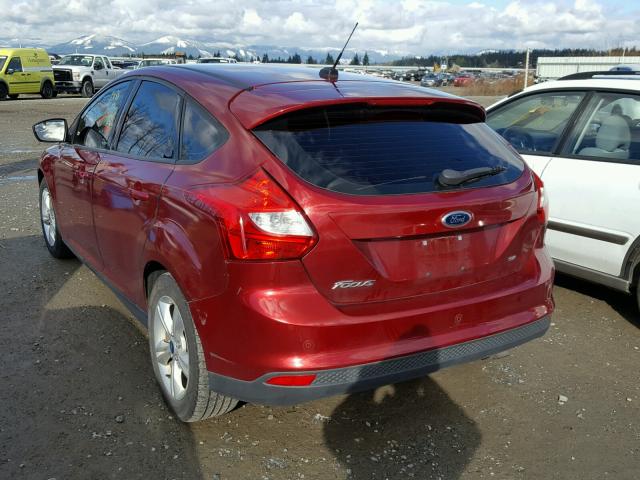 1FADP3K2XDL235576 - 2013 FORD FOCUS SE RED photo 3