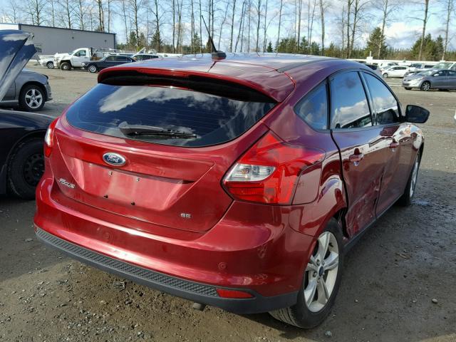 1FADP3K2XDL235576 - 2013 FORD FOCUS SE RED photo 4