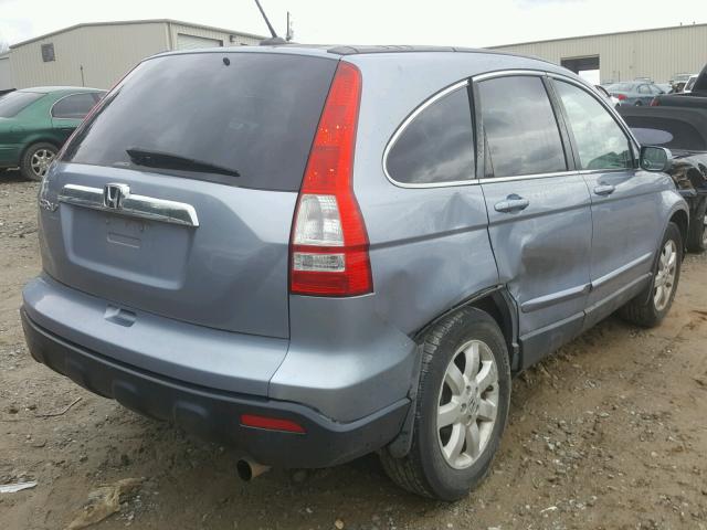 5J6RE48778L050741 - 2008 HONDA CR-V EXL BLUE photo 4