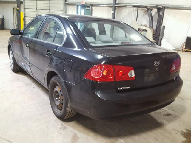 KNAGE123285255189 - 2008 KIA OPTIMA LX BLACK photo 3