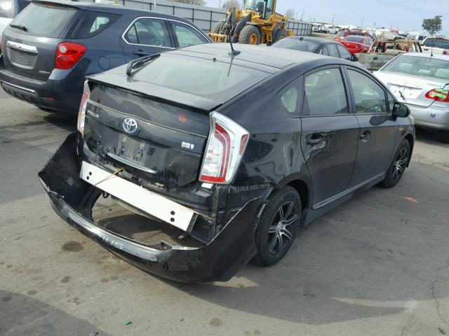 JTDKN3DU2C5425459 - 2012 TOYOTA PRIUS BLACK photo 4