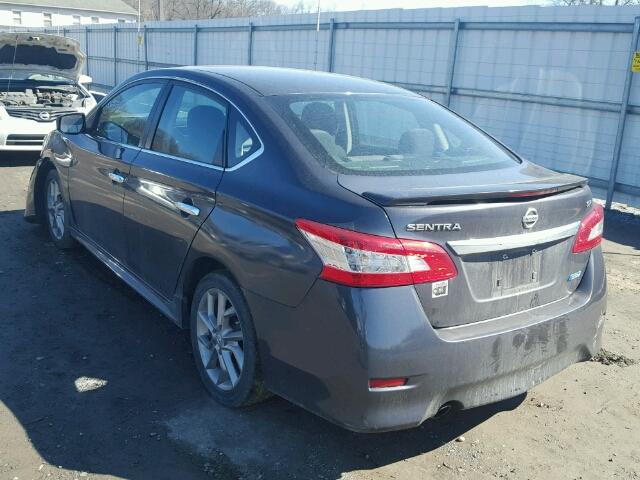 3N1AB7AP7DL646957 - 2013 NISSAN SENTRA S GRAY photo 3