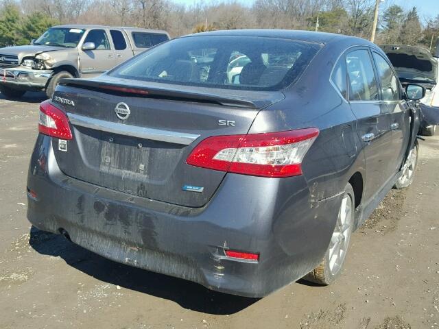 3N1AB7AP7DL646957 - 2013 NISSAN SENTRA S GRAY photo 4