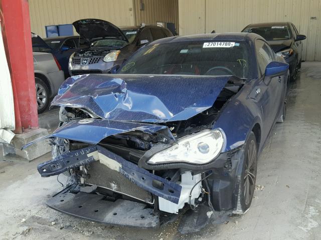 JF1ZNAA17F8708087 - 2015 TOYOTA SCION FR-S BLUE photo 2