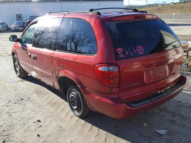 2B8GP44342R608789 - 2002 DODGE GRAND CARA RED photo 3