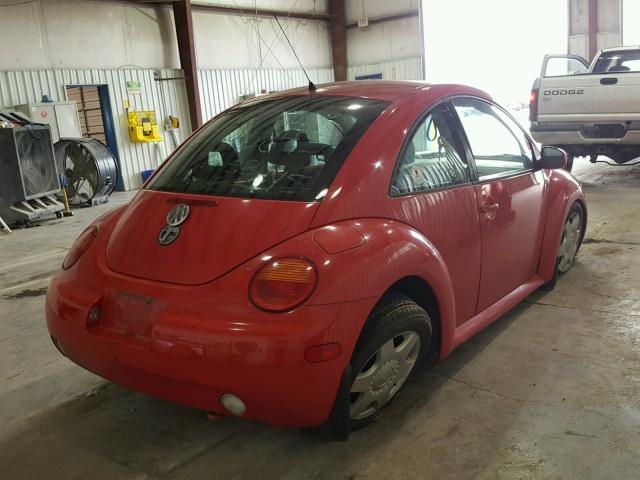 3VWCP21C41M434057 - 2001 VOLKSWAGEN NEW BEETLE 红色 照片 4