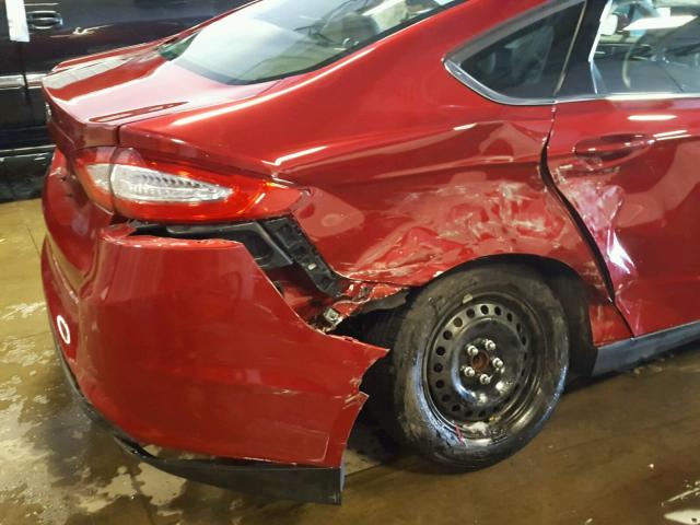 3FA6P0G75DR125726 - 2013 FORD FUSION S RED photo 9