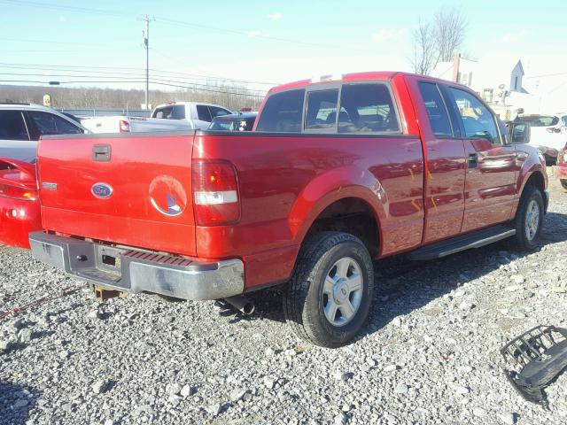 1FTPX14534NC24927 - 2004 FORD F150 RED photo 4