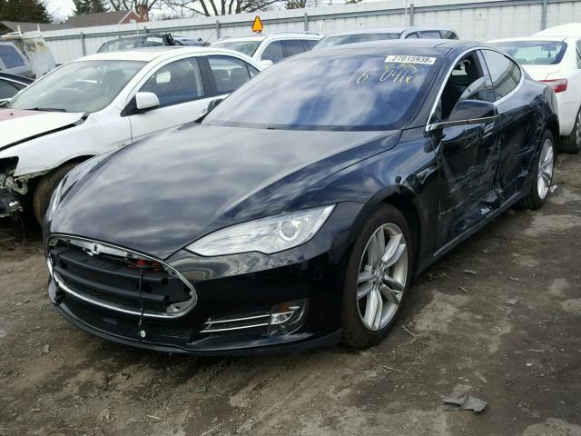 5YJSA1H28FFP70393 - 2015 TESLA MODEL S 85 BLACK photo 2