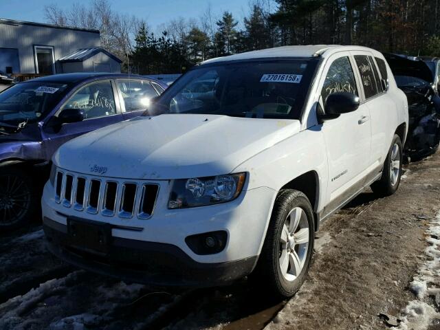 1C4NJDBB0ED586305 - 2014 JEEP COMPASS SP WHITE photo 2