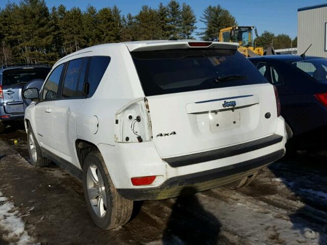 1C4NJDBB0ED586305 - 2014 JEEP COMPASS SP WHITE photo 3