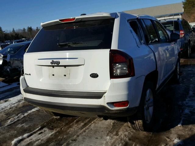 1C4NJDBB0ED586305 - 2014 JEEP COMPASS SP WHITE photo 4