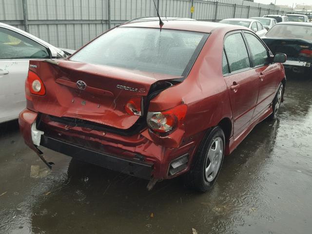 1NXBR32E65Z374276 - 2005 TOYOTA COROLLA CE RED photo 4