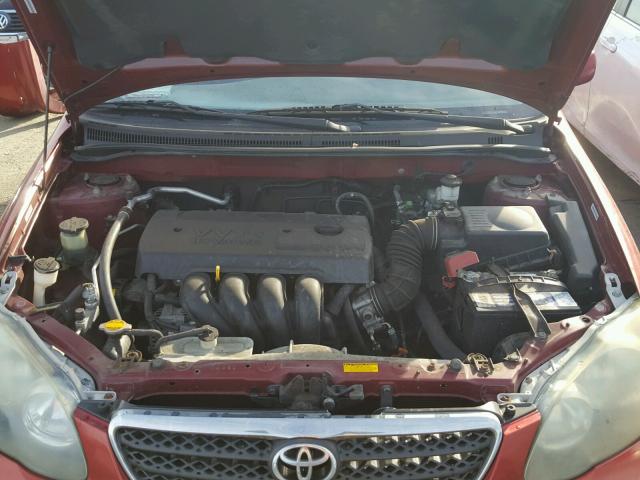 1NXBR32E65Z374276 - 2005 TOYOTA COROLLA CE RED photo 7