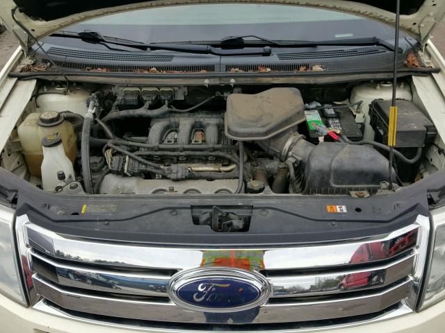 2FMDK38C18BB46165 - 2008 FORD EDGE SEL CREAM photo 7