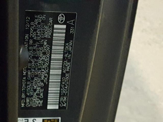 JTKJF5C79D3060297 - 2013 TOYOTA SCION TC 灰色 照片 10