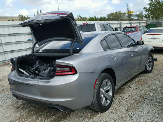 2C3CDXHG1GH129483 - 2016 DODGE CHARGER SX GRAY photo 4
