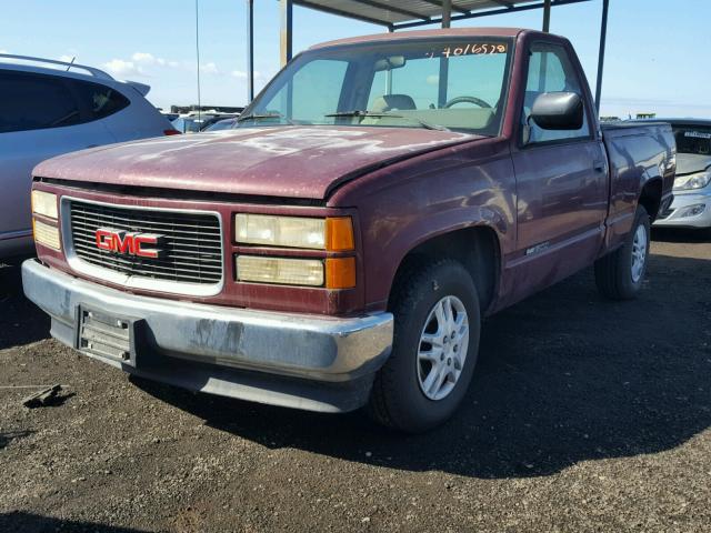 1GTDC14ZXRZ556302 - 1994 GMC SIERRA C15 BURGUNDY photo 2